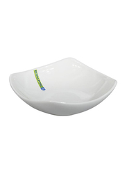 RoyalFord 7.5-inch Porcelain Ware Magnesia Square Serving Bowl, RF9257, White