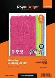 Royalford RoyalBright Microfiber Cleaning Clothes, RF11076, Multicolour, 5 x