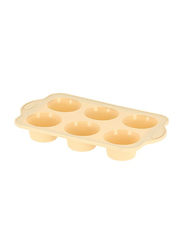 RoyalFord 6 Cup Silicone Muffin Pan, 30 x 18cm, RF9801, Beige