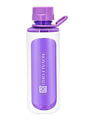 RoyalFord 630ml Plastic Water Bottle, RF6421PP, Purple/White