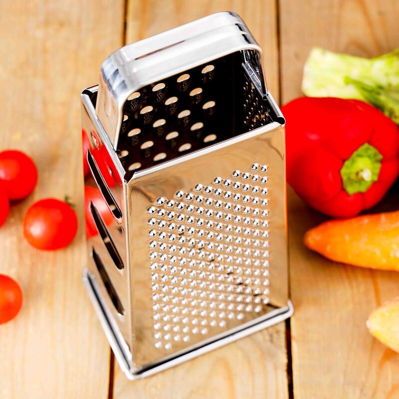 RoyalFord 9-inch Stainless Steel 4 Side Grater, Silver