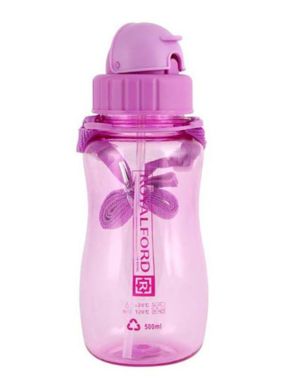 RoyalFord 500ml Plastic Water Bottle, RF7581PN, Pink