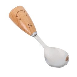 Royalford Stainless Steel Table Spoon with Wooden Handle, RF10664, Multicolour