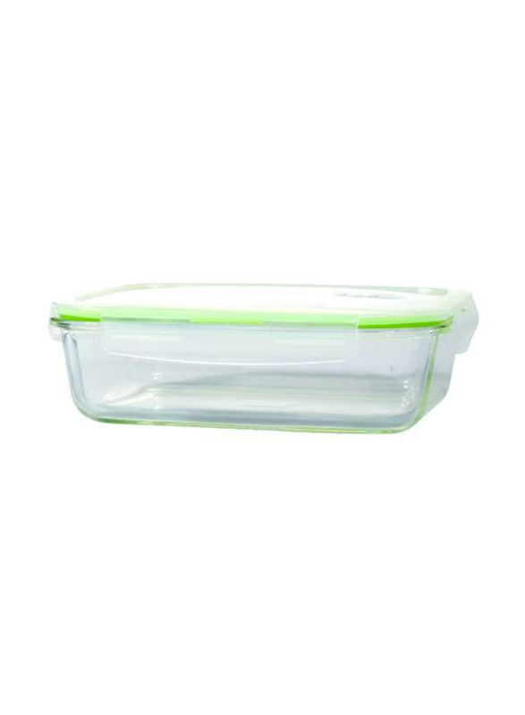Royalford Glass BRS Rectangle Airtight Container, 400ml, Assorted