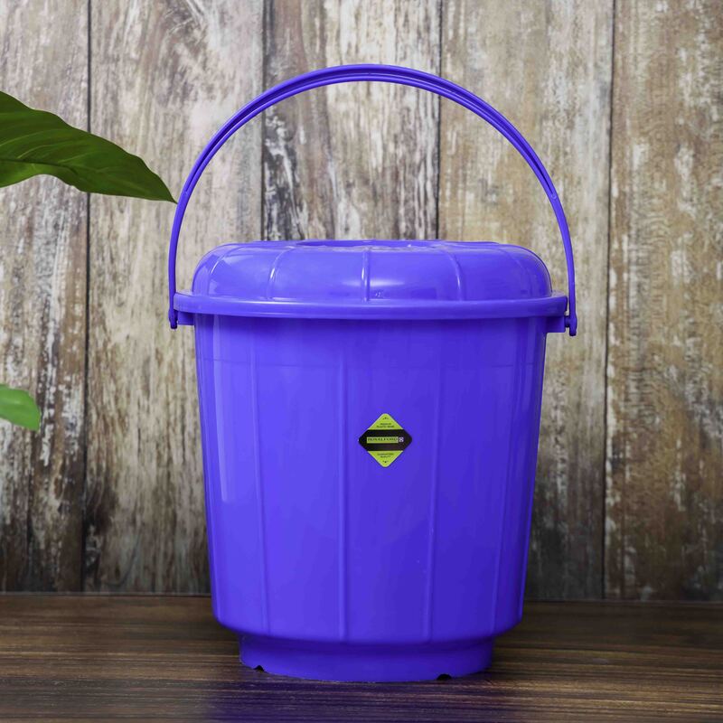 RoyalFord Economy Bucket with Lid, 20 Liter, Blue