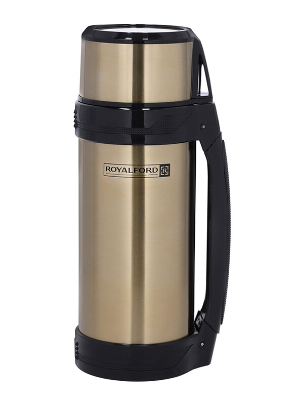 

Royalford 1.5 Ltr Stainless Steel Double Wall Insulated Vacuum Bottle, RF10494, Multicolour