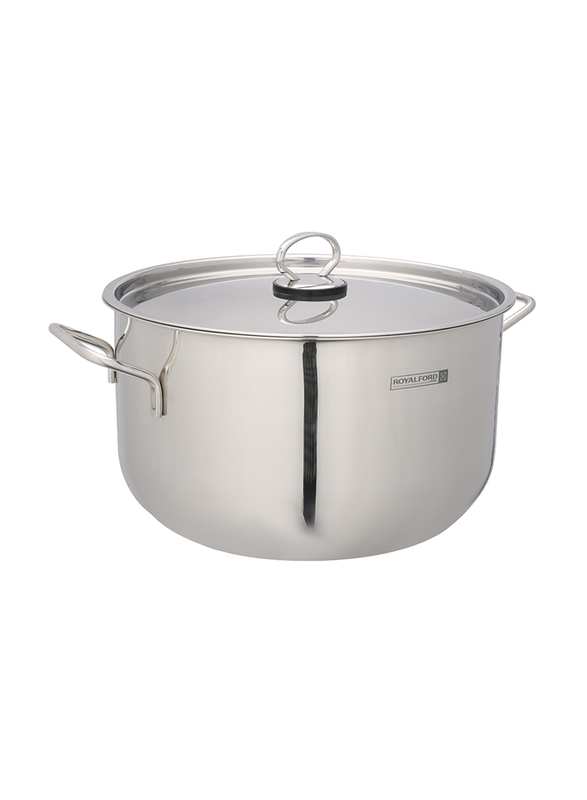 Royalford 30cm Stainless Steel Casserole with Lid, RF10127, Silver