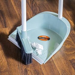 Royalford Long Handle Dustpan with Brush, RF10905, Blue, Large