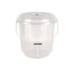Royalford Transparent Plastic Bucket With Lid, RF11722, Clear, 13L