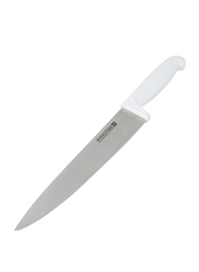 Royalford 8-inch Stainless Steel Chef Knife with PP Handle, White/Silver