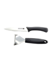 RoyalFord 2-Pieces Stainless Steel Utility Knife Set, RF7856, Black