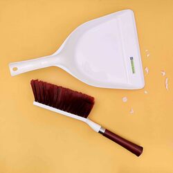 Royalford Plastic Dustpan with Brush Set, Assorted