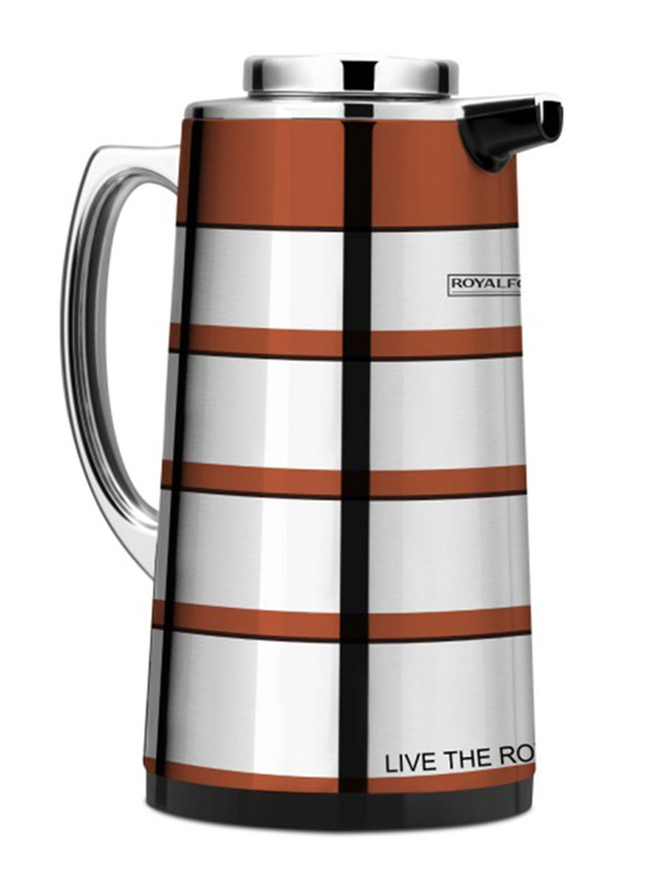 RoyalFord 1.9 Ltr Golden Figured Glass Vacuum Flask, RF9590, Orange