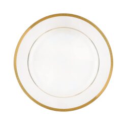 Royalford 10.5-inch Premium Bone China Plates Round Flat Dinner Plate, RF10464, White