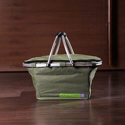 Royalford Insulated Picnic & Grocery Basket, 26L, RF11377, Green