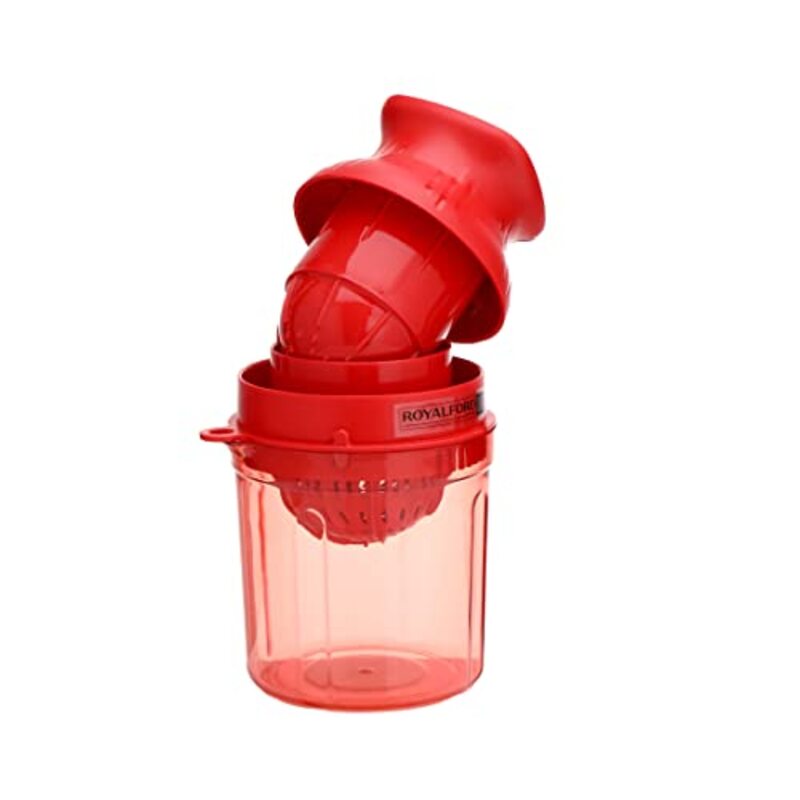 Royalford 2 in 1 Manual Juicer with 650ml PET Container, Red