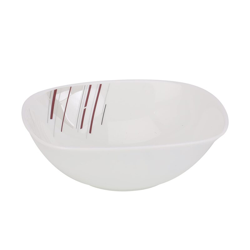 Royalford 9-inch Floral Print Opalware Serving Bowl, RF11243, White