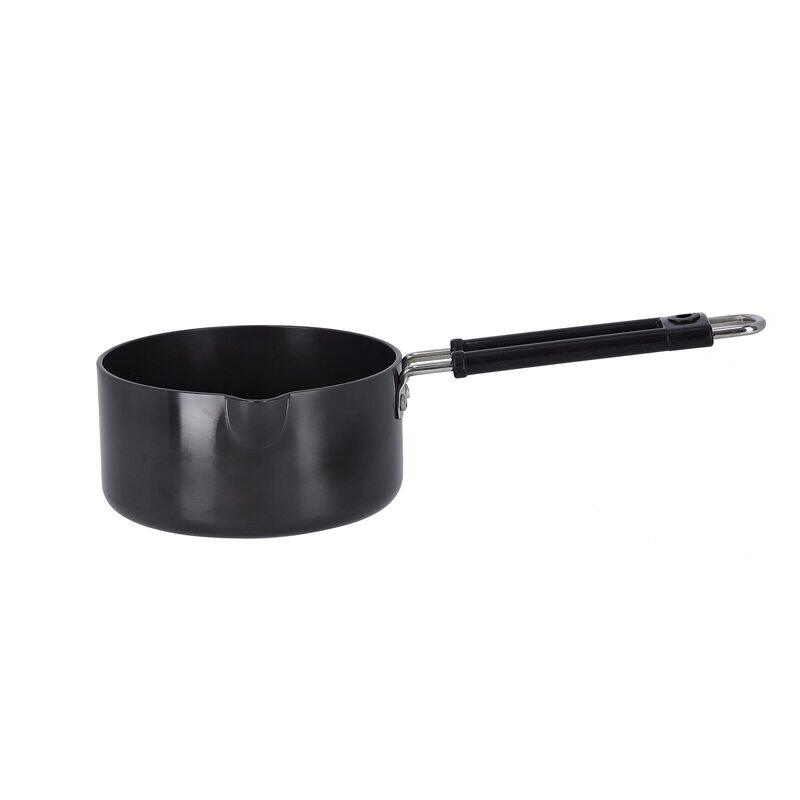 

Royalford 16cm Round Aluminium Hard Anodized Saucepan Steamer Pot with Handle, RF10013, 35x16x11 cm, Black