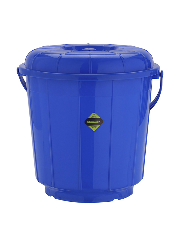 RoyalFord Economy Bucket with Lid, 25 Litre, Blue