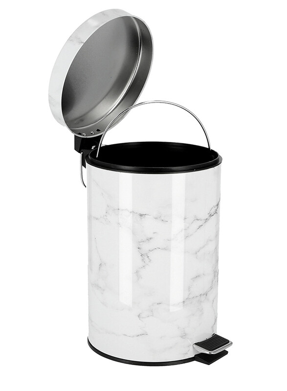 

RoyalFord Marble Design Dust Bin, 5 Liters, White