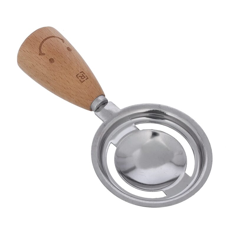 Royalford Stainless Steel with Wooden Handle Egg Spoon, Multicolour