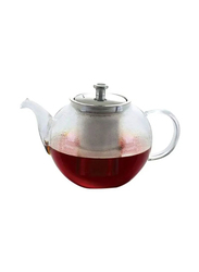 RoyalFord 1200ml Glass Tea Pot with Stainless Steel Strainer, Clear