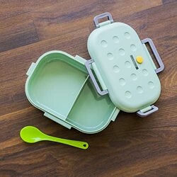 Royalford Lunch Box with PP Cutlery, 820ml, Green