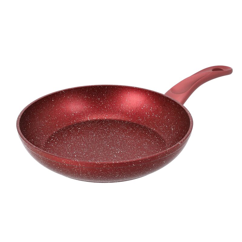 Royalford 20cm Non-Stick Round Aluminium Granite Coating Frypan, RF10260, Red