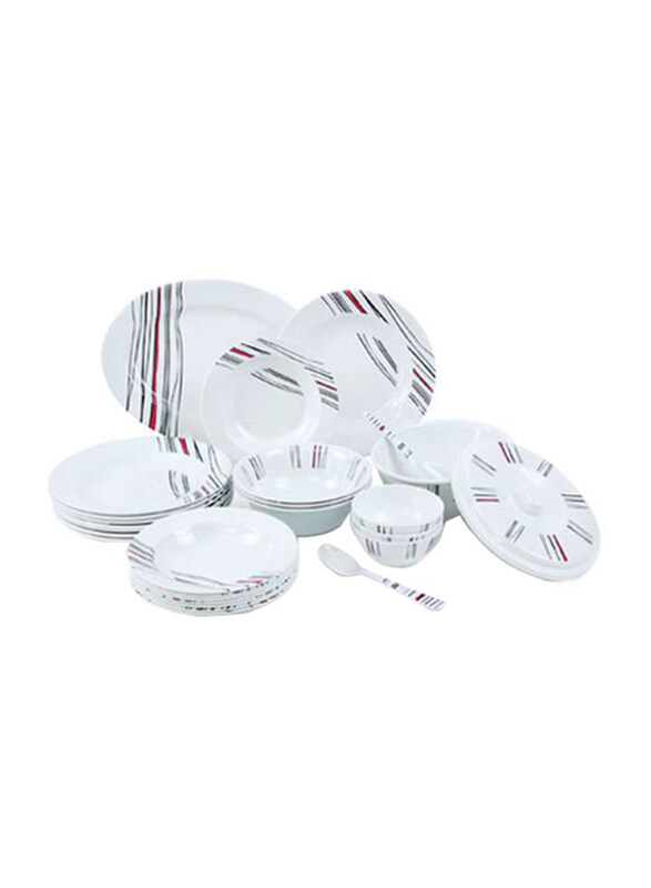 

RoyalFord 40-Pieces Melamine Dinnerware Set, RF6721, White