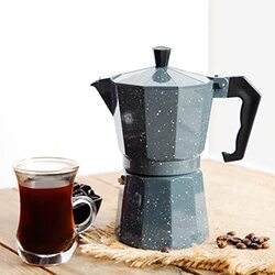 Royalford 450ml Espresso Coffee Maker Aluminium Coffee Maker, RF10440, Blue
