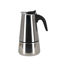 Royalford 4 Cups Stainless Steel Espresso Maker/Moka Pot, RF10943, Silver