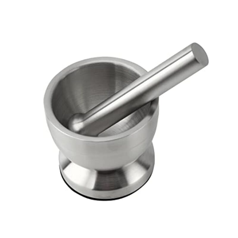 Royalford Stainless Steel Mortar and Pestle, Silver