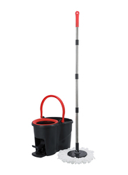 Royalford Microfiber Turbo Spin Easy Mop, RF10105, Red