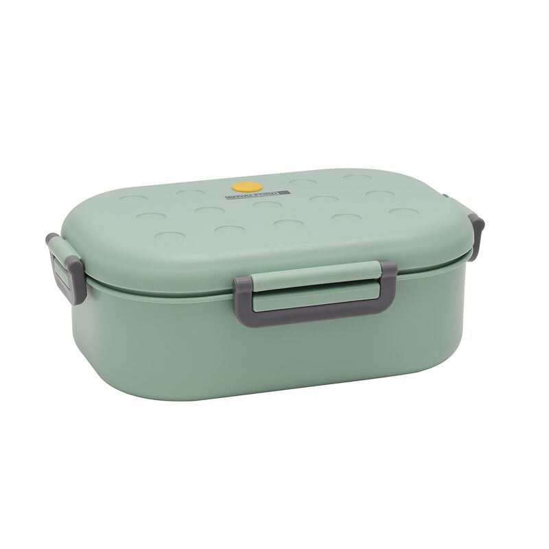 Royalford Lunch Box with PP Cutlery, 820ml, Green