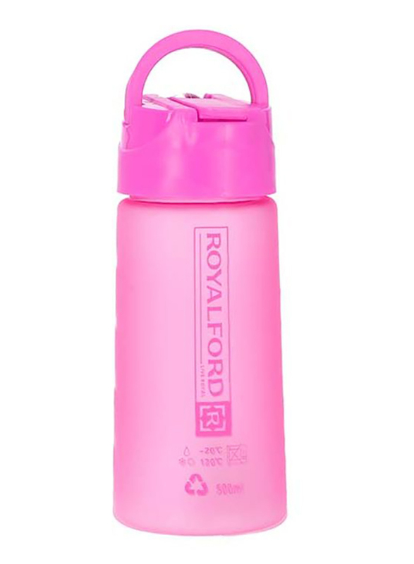 RoyalFord 500ml Plastic Water Bottle, RF7579PN, Pink