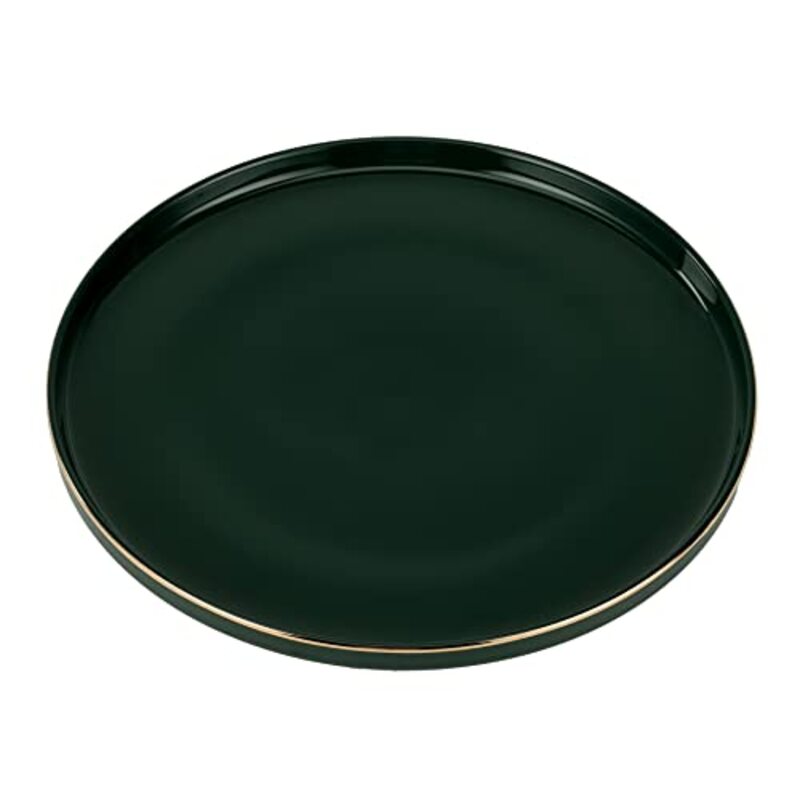 Royalford 10.25-inch Fine Bone Round Dinner Plate, RF11332, Royal Green