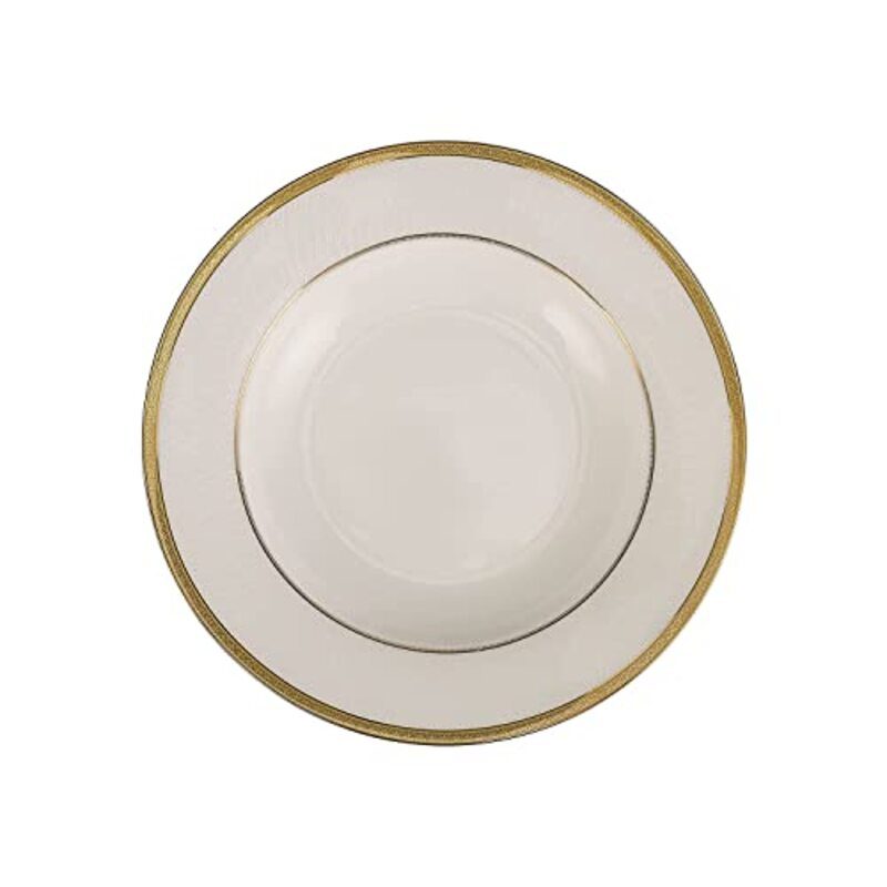 Royalford 8.5-inch Premium Bone China Round Soup Plate, RF10465, White