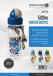 Royalford Plastic BPA Free Feeding Water Bottle, 500ml, Multicolour