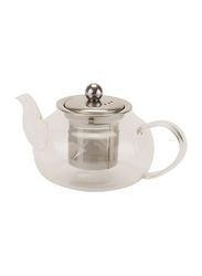 RoyalFord 600ml Glass Tea Pot with Stainless Steel Strainer, RFU9086, Clear