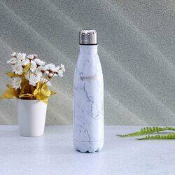 Royalford 500ml Stainless Steel Double Wall Vacuum Bottle, RF9477, White