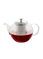 RoyalFord 1200ml Glass Tea Pot with Stainless Steel Strainer, RF8266, Clear