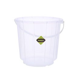 Royalford Plastic Bucket with Lid, 22L, Transparent