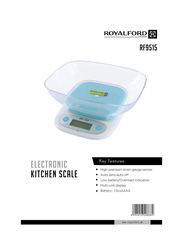 رويال فورد ميزان مطبخ إلكتروني، RF9515، شفاف / أزرق / أبيض