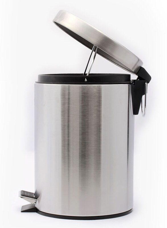 

RoyalFord Stainless Steel Pedal Bin, 5 Liters, Silver