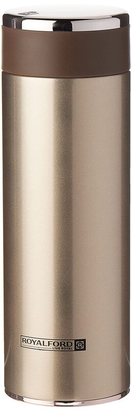 Royalford 360ml Stainless Steel Vacuum Water Bottle, RF11248, Rose Gold