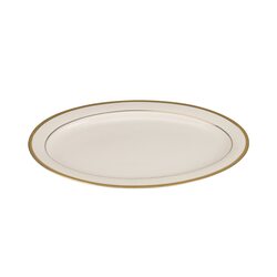 Royalford 14-inch Premium Bone China Plates Oval Dinner Plate, RF10466, White