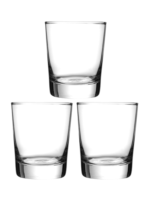 

Royalford 260ml 3-Piece Glass Tumbler Set, RF10471, Clear