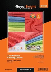 Royalford RoyalBright Microfiber Cleaning Cloth Set, RF10738, Multicolour, 7 x