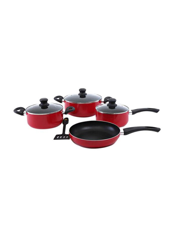 

RoyalFord 8-Pieces Non-Stick Cookware, RF6082, 32x19.8x53.8cm, Red/Black