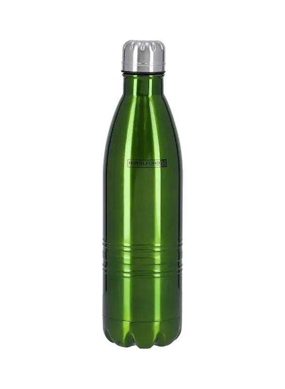 RoyalFord 750ml Stainless Steel Vacuum Bottle, RF5770GR, Green/Silver